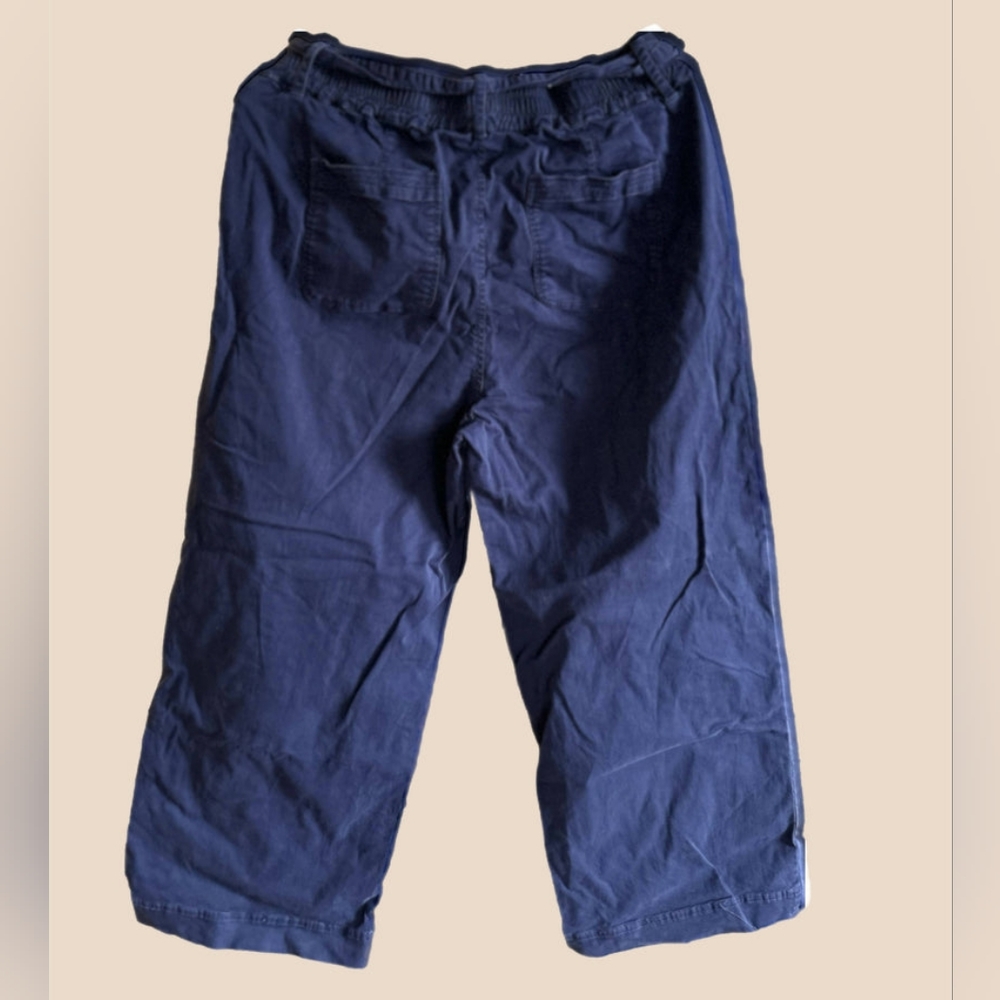 Michael Stars Kenya Wide Leg High Rise Navy Blue Pants - Picture 6 of 8